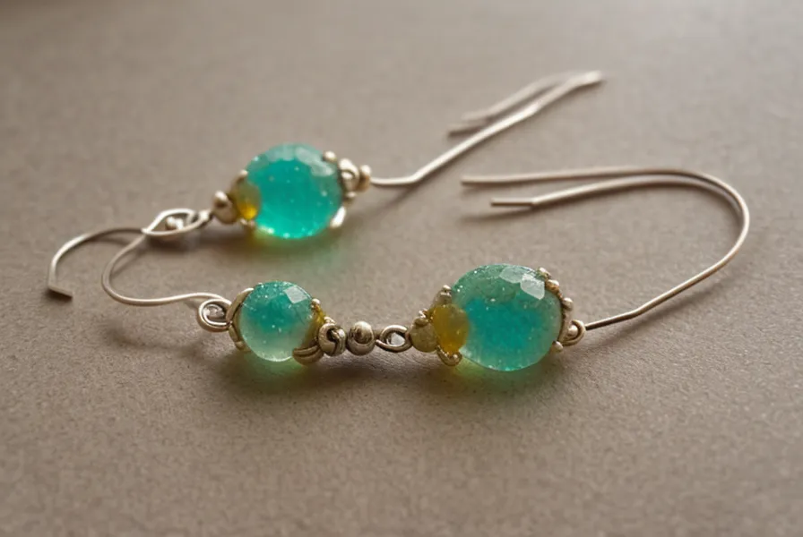 Joyas artesanales de arcilla y resina terminadas junto al cuaderno de pruebas