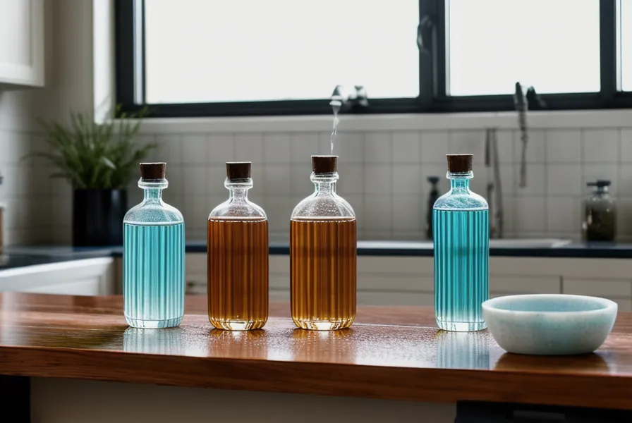 Envases de resina epóxica y endurecedor calentándose a baño maría en agua tibia, técnica para bajar la viscosidad en invierno