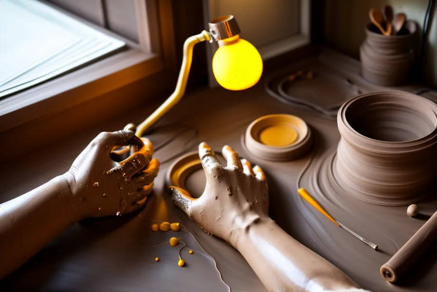 Joyería artesanal combinando arcilla polimérica y resina epóxica en técnicas mixtas